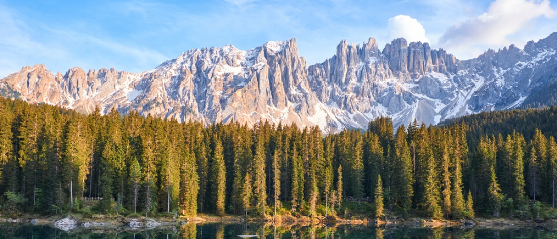 A landscape photo of a mountain range