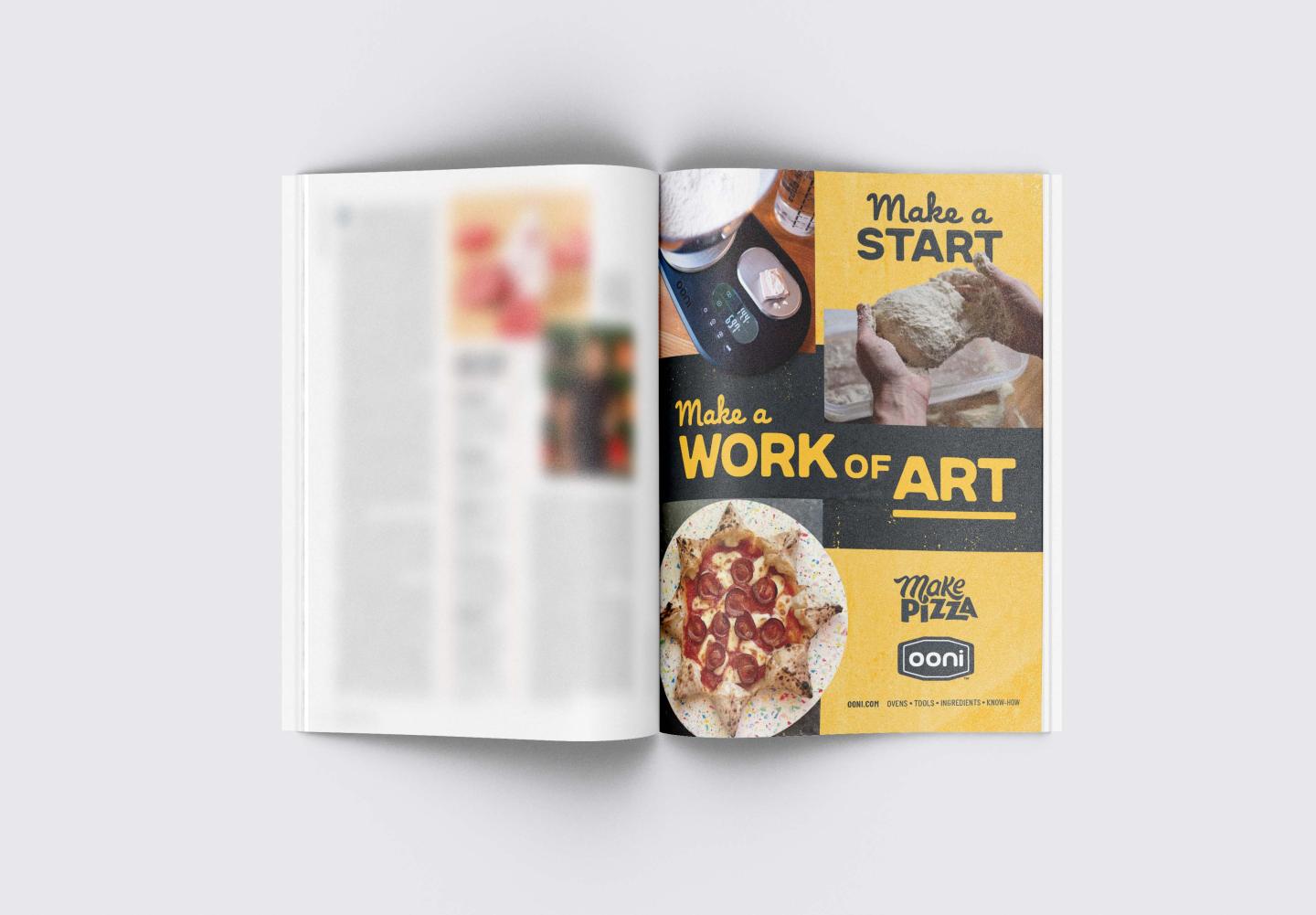 A magazine showing an Ooni ad