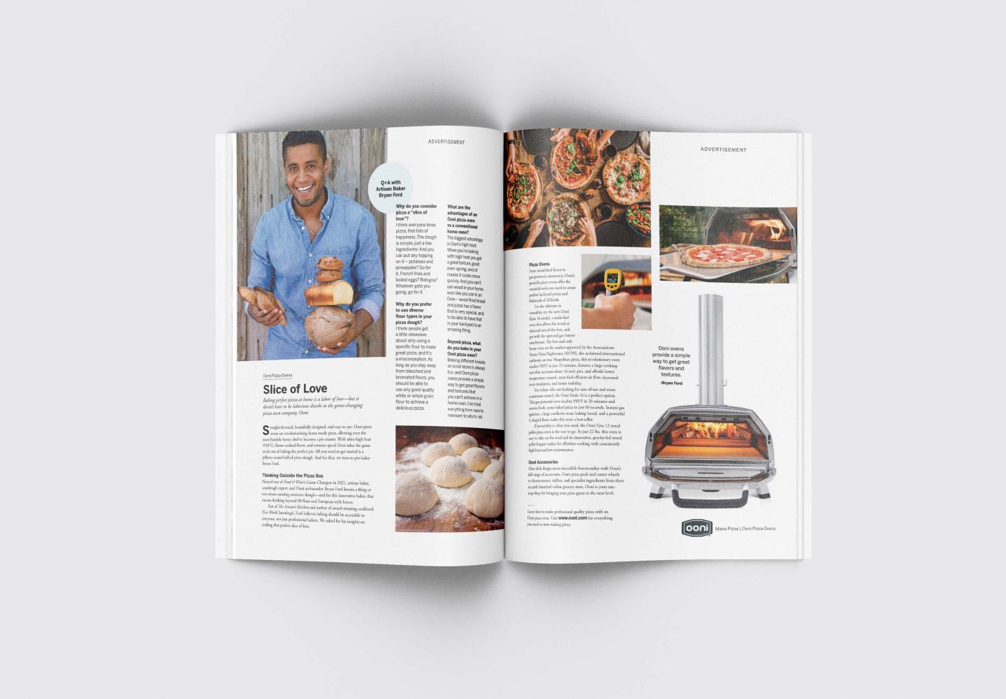 An Ooni article in a magazine