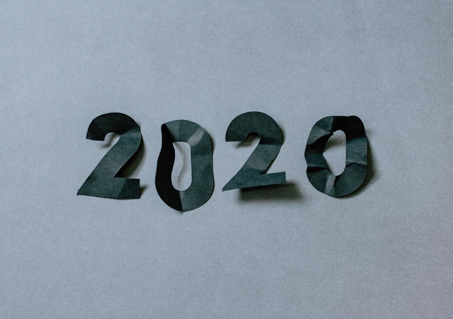 Paper cut out of 2020