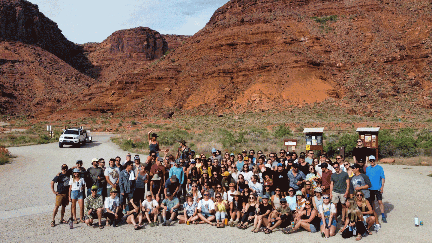 team photo in Moab