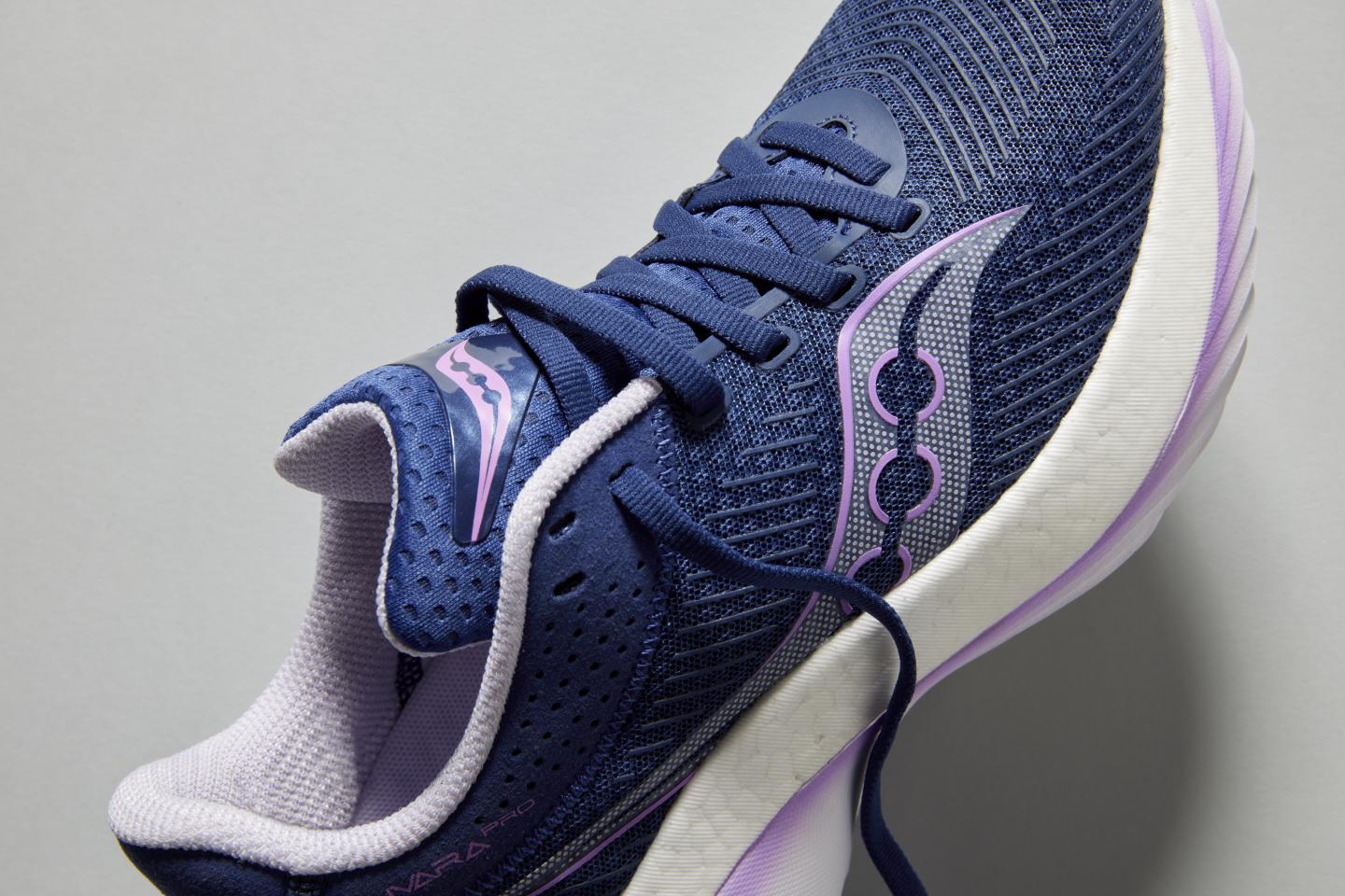 image of Saucony's new Kinvara Pro, a stacked running shoe