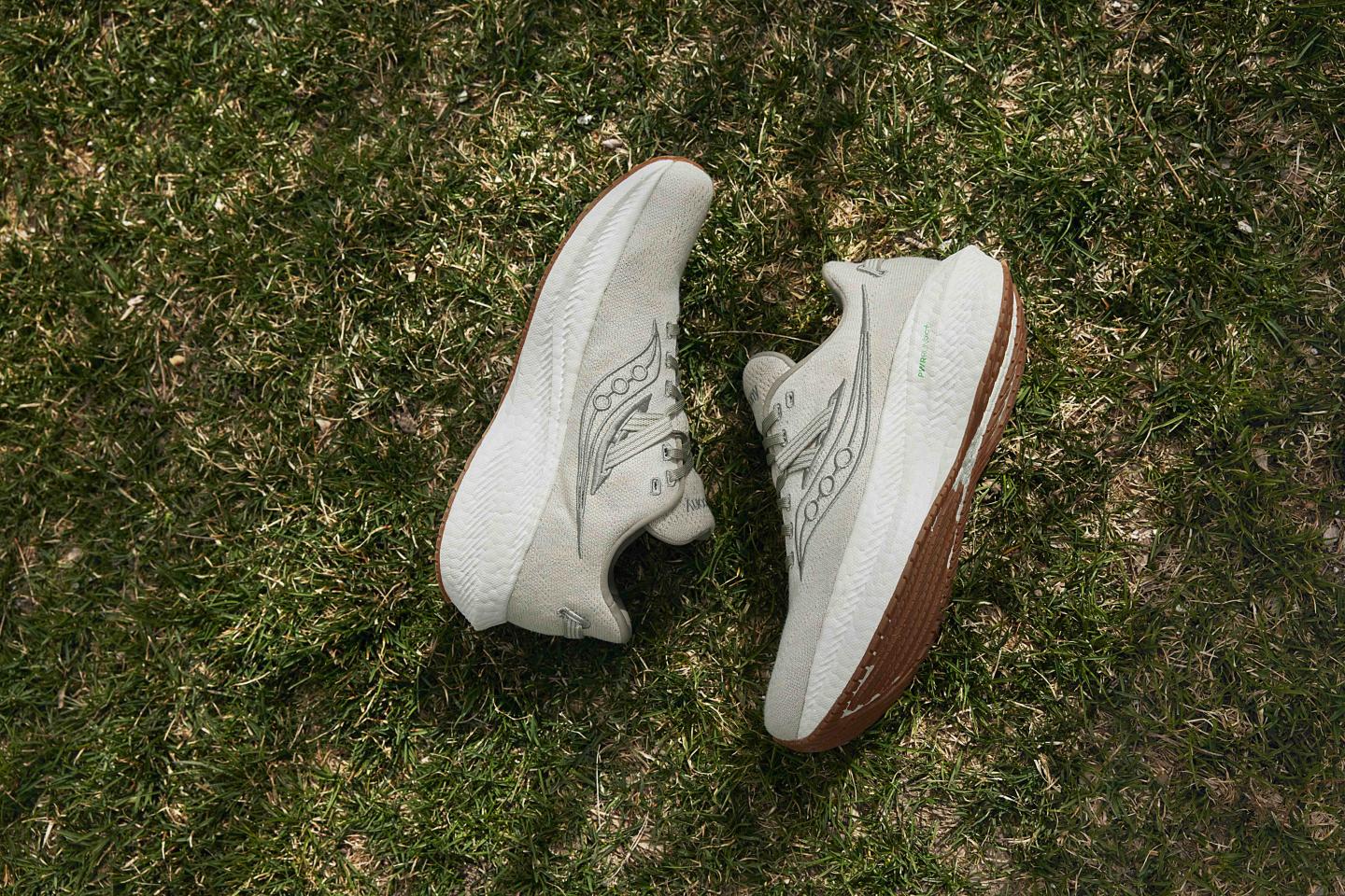 Image of Saucony's new Triumph RFG - their most sustainable shoe.