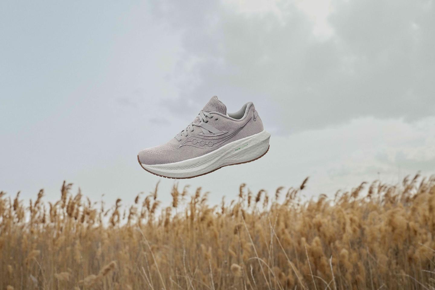 Image of Saucony's new Triumph RFG - their most sustainable shoe.