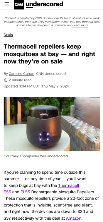 CNN Underscored article screenshot