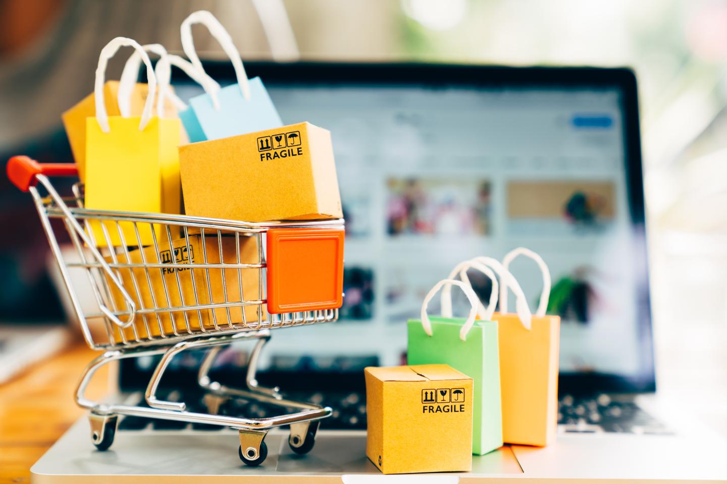 online shopping stock image