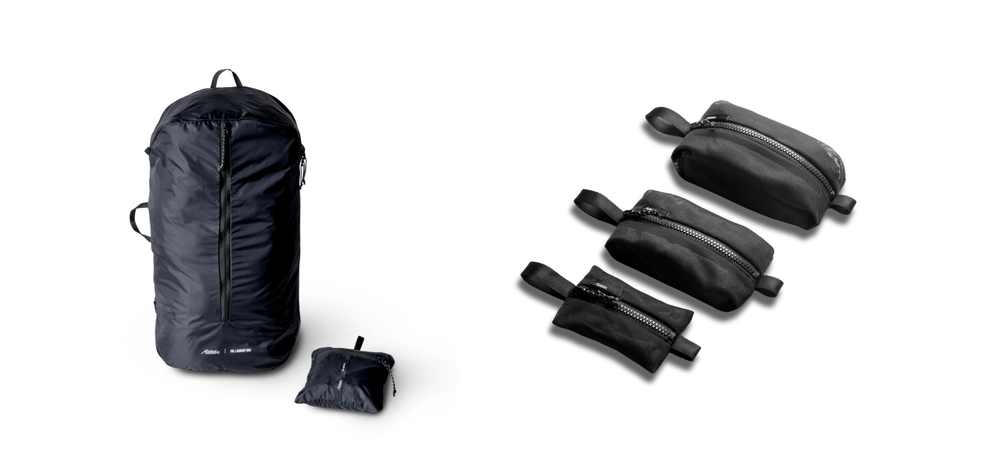 Packable Laundry Bag and Mesh Organizer Set